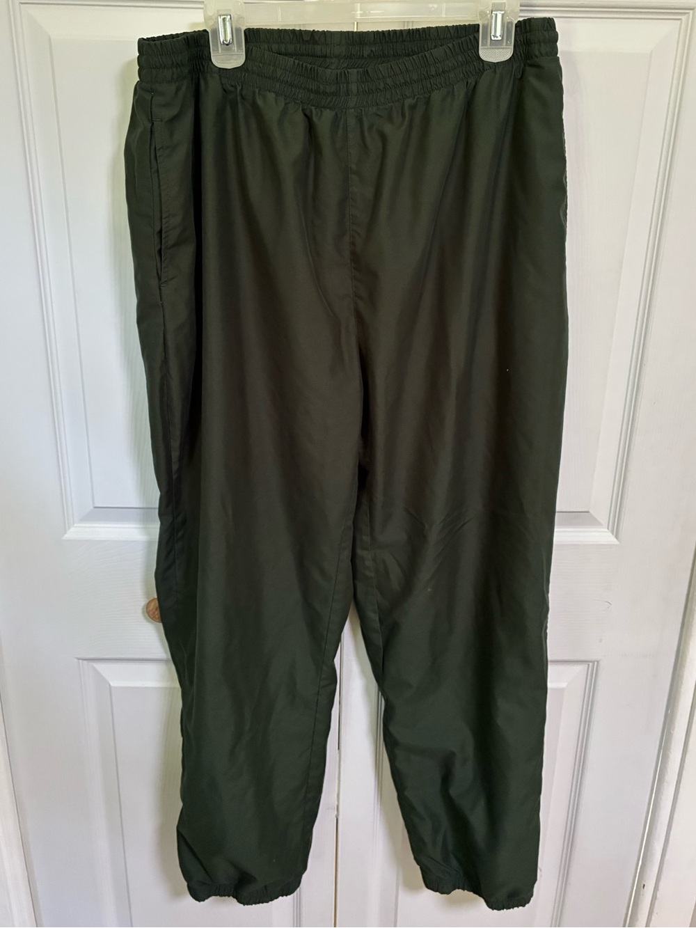 Champion Authentic Athletic Apparel Mesh Lined Olive Green Track Pants - Large